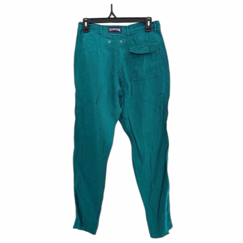 Vilebrequin Men’s Turquoise 100% Linen Regular-Fit Casual Pants XS 28x31 $259 - Picture 3 of 10